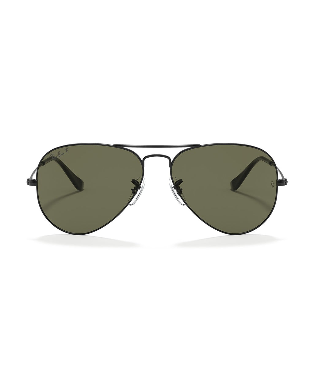 Aviator Large Metal Sunglasses - Black/G-15 Green Polarised - Ray-Ban