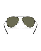 Aviator Large Metal Sunglasses - Black/G-15 Green Polarised - Ray-Ban