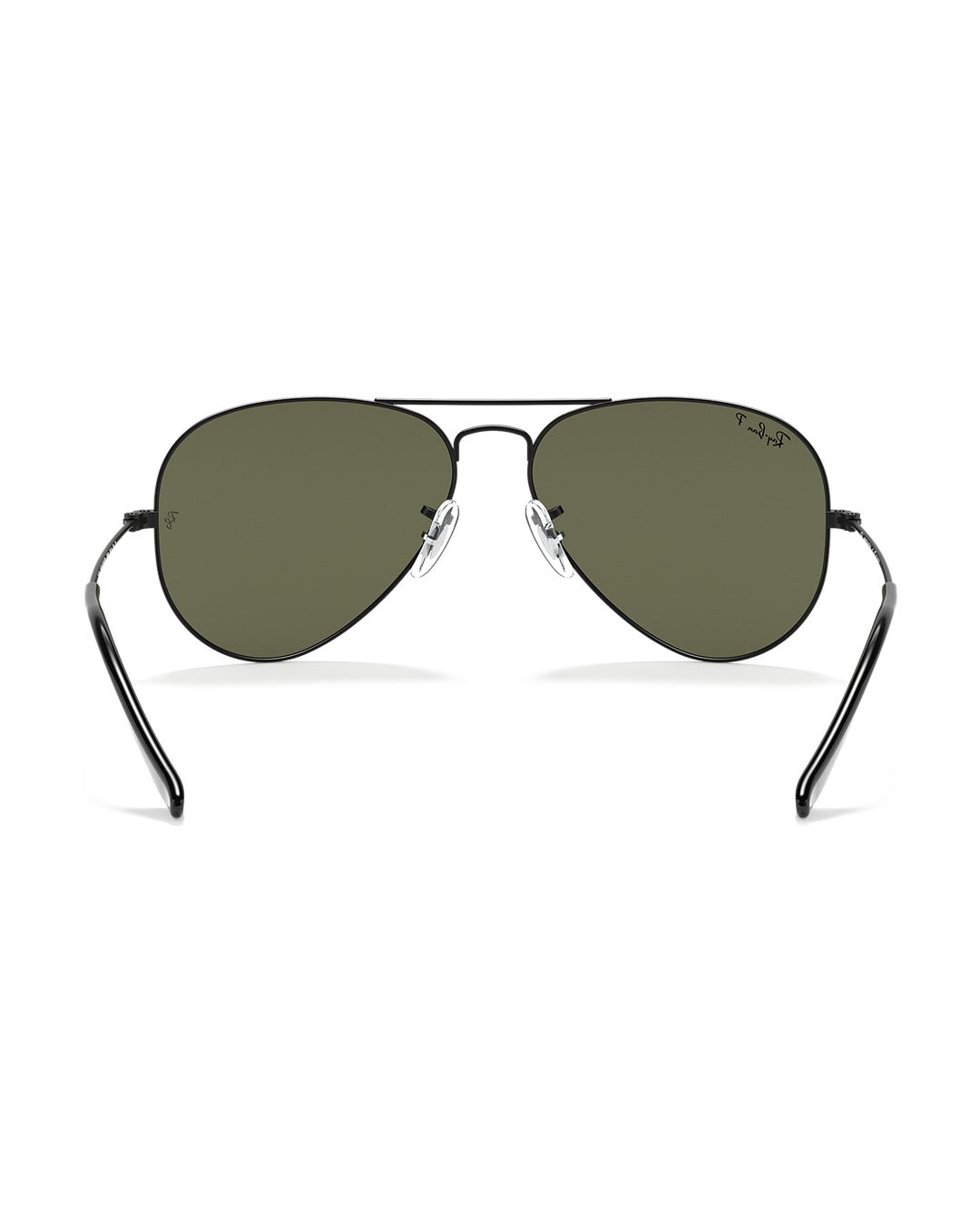 Aviator Large Metal Sunglasses - Black/G-15 Green Polarised - Ray-Ban