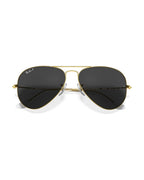 Aviator Large Metal Sunglasses - Gold/Black Polarised - Ray-Ban
