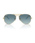 Aviator Large Metal Sunglasses - Gold/Blue - Ray-Ban