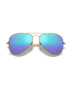 Aviator Large Metal Sunglasses - Gold/Blue Mirror - Ray-Ban