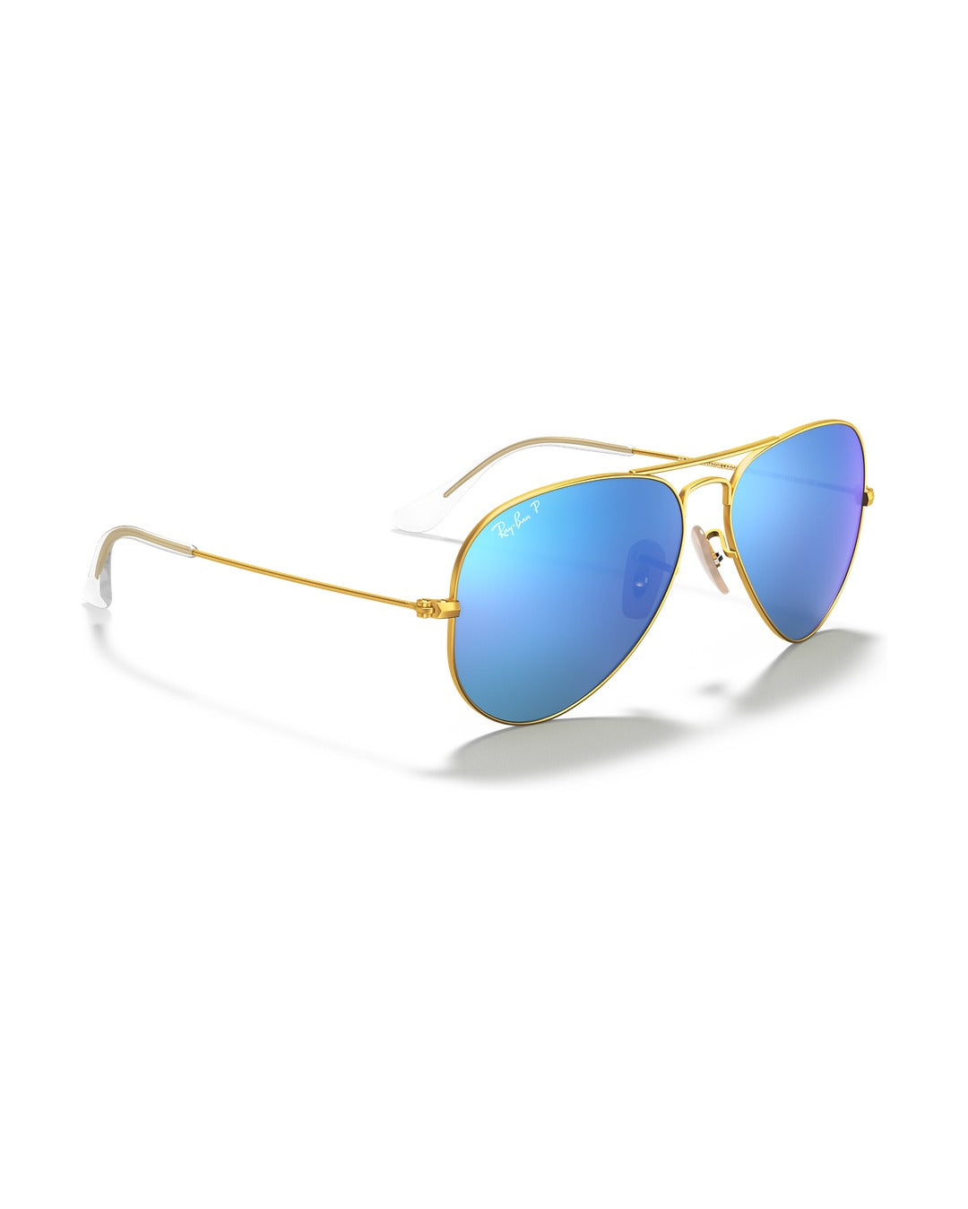 Aviator Large Metal Sunglasses - Gold/Blue Mirror - Ray-Ban