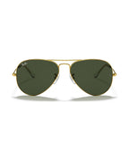 Aviator Large Metal Sunglasses - Gold/G-15 Green - Ray-Ban