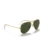 Aviator Large Metal Sunglasses - Gold/G-15 Green - Ray-Ban