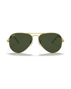 Aviator Large Metal Sunglasses - Gold/Green Classic G-15 - Ray-Ban