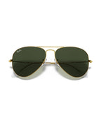Aviator Large Metal Sunglasses - Gold/Green Classic G-15 - Ray-Ban