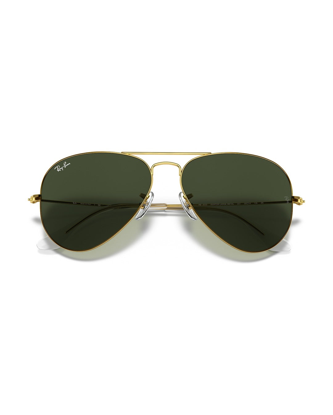 Aviator Large Metal Sunglasses - Gold/Green Classic G-15 - Ray-Ban