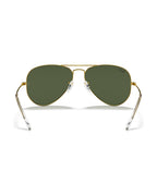 Aviator Large Metal Sunglasses - Gold/Green Classic G-15 - Ray-Ban