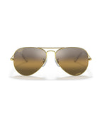 Aviator Large Metal Sunglasses - Gold/Silver & Brown Polarised+ - Ray-Ban