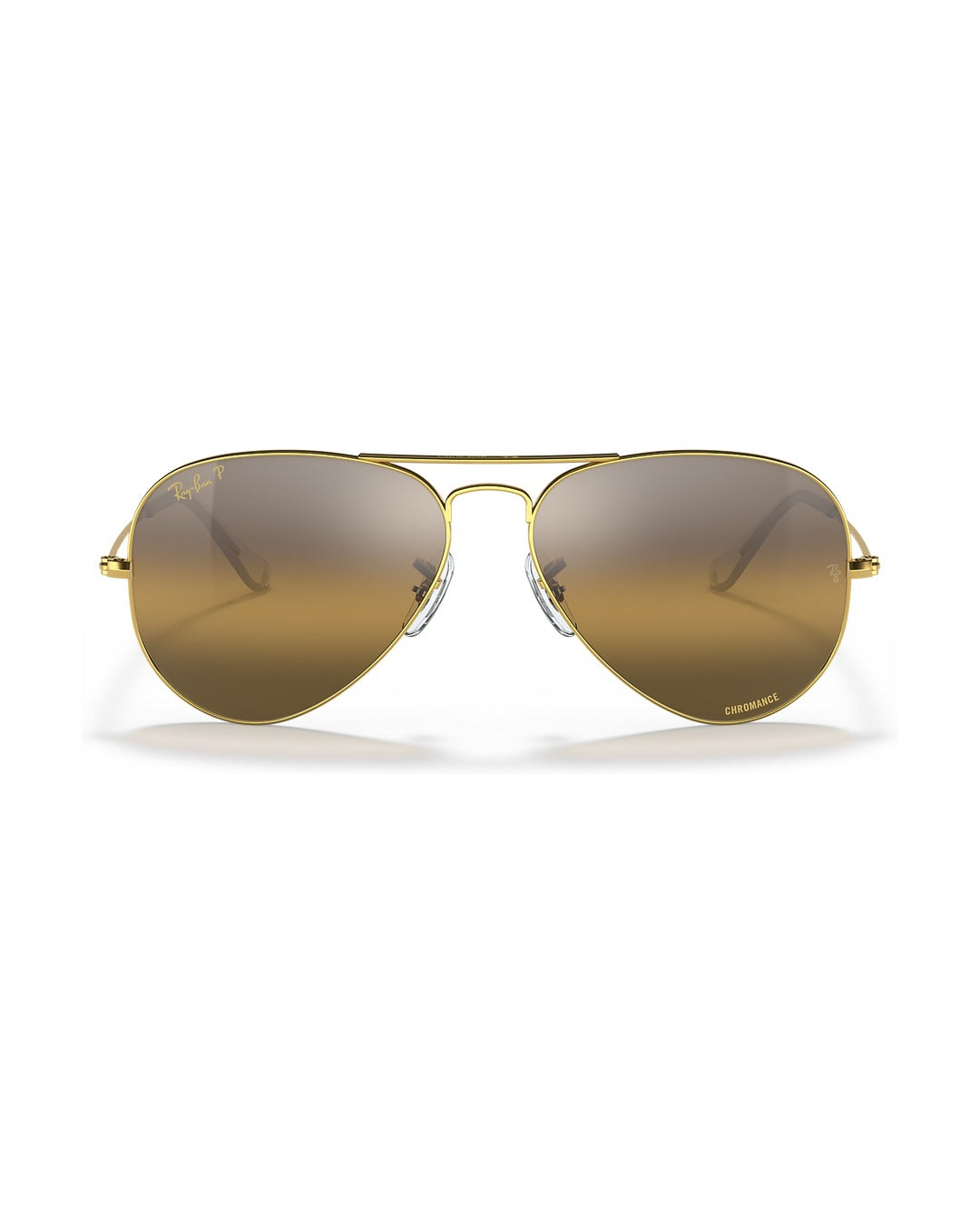 Aviator Large Metal Sunglasses - Gold/Silver & Brown Polarised+ - Ray-Ban