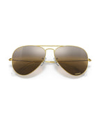 Aviator Large Metal Sunglasses - Gold/Silver & Brown Polarised+ - Ray-Ban