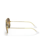 Aviator Large Metal Sunglasses - Gold/Silver & Brown Polarised+ - Ray-Ban