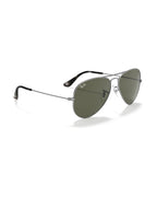 Aviator Large Metal Sunglasses - Grey/G-15 Green - Ray-Ban