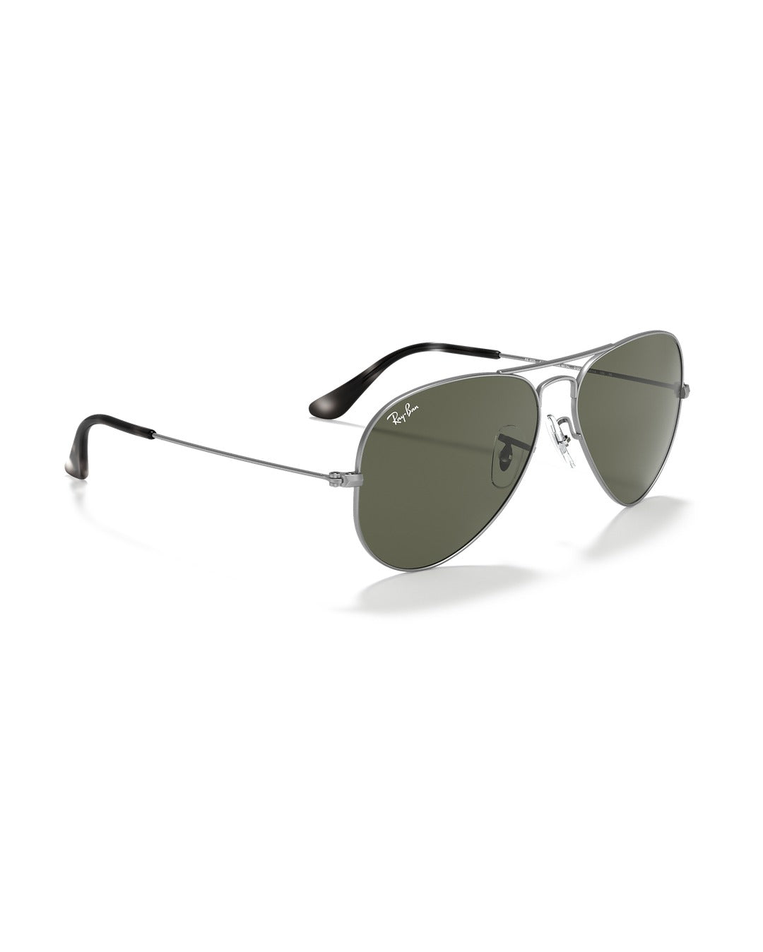 Aviator Large Metal Sunglasses - Grey/G-15 Green - Ray-Ban