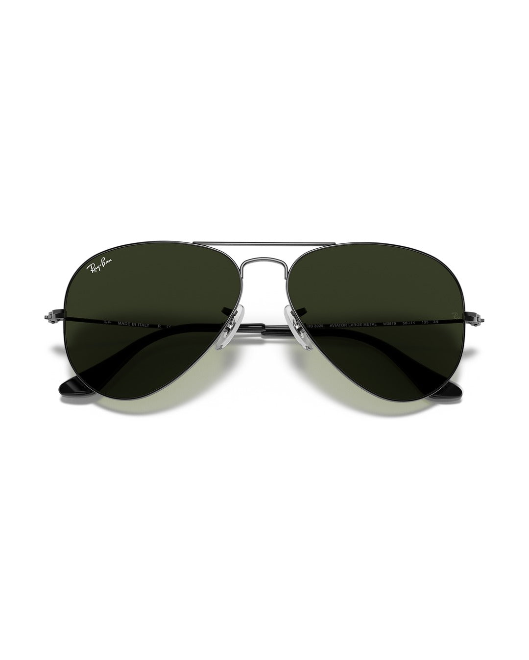 Aviator Large Metal Sunglasses - Gunmetal/G-15 Green - Ray-Ban