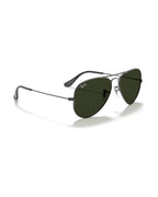 Aviator Large Metal Sunglasses - Gunmetal/G-15 Green - Ray-Ban