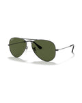 Aviator Large Metal Sunglasses - Gunmetal/G-15 Green Polarised - Ray-Ban
