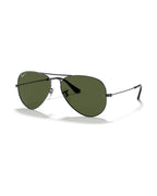 Aviator Large Metal Sunglasses - Gunmetal/G-15 Green Polarised - Ray-Ban
