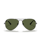 Aviator Large Metal Sunglasses - Gunmetal/G-15 Green Polarised - Ray-Ban