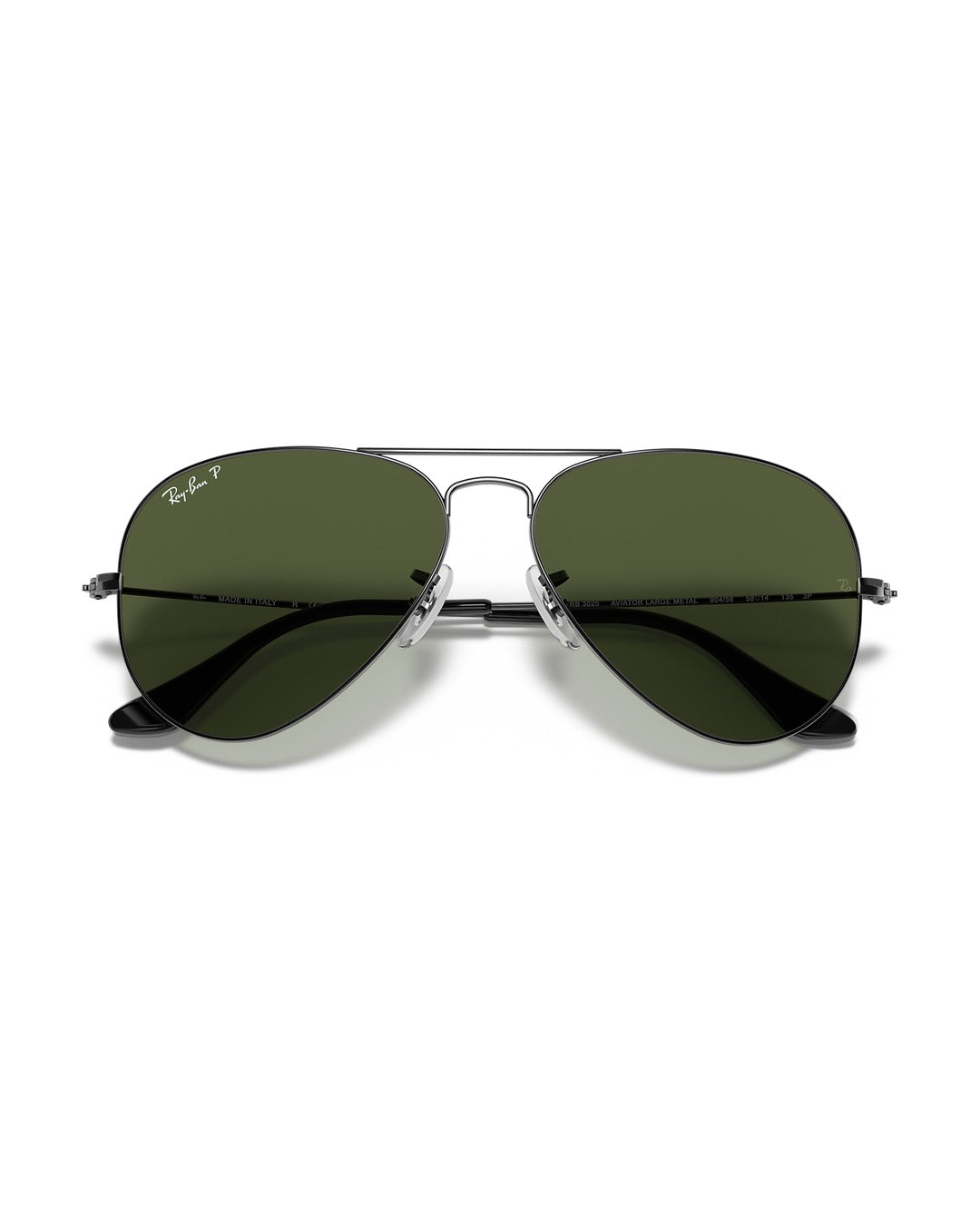 Aviator Large Metal Sunglasses - Gunmetal/G-15 Green Polarised - Ray-Ban