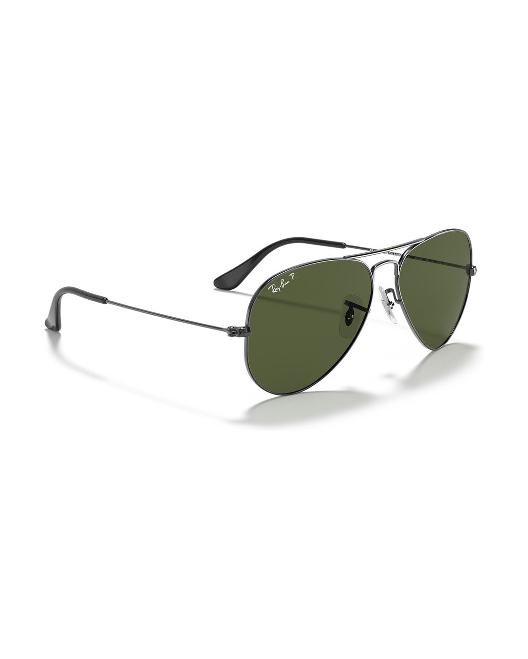 Aviator Large Metal Sunglasses - Gunmetal/G-15 Green Polarised - Ray-Ban