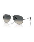 Aviator Large Metal Sunglasses - Gunmetal/Grey - Ray-Ban