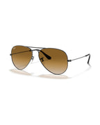 Aviator Large Metal Sunglasses - Gunmetal/Light Brown Gradient - Ray-Ban