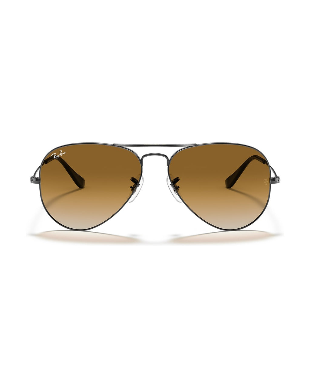 Aviator Large Metal Sunglasses - Gunmetal/Light Brown Gradient - Ray-Ban