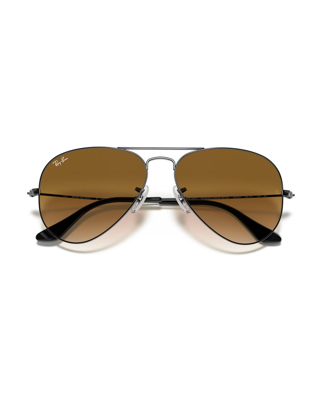 Aviator Large Metal Sunglasses - Gunmetal/Light Brown Gradient - Ray-Ban