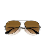 Aviator Large Metal Sunglasses - Gunmetal/Light Brown Gradient - Ray-Ban