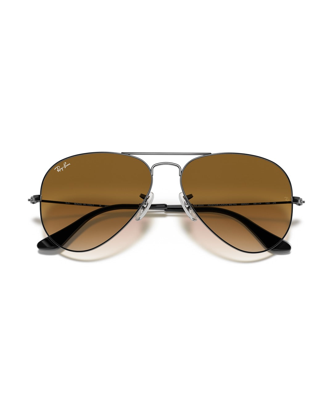 Aviator Large Metal Sunglasses - Gunmetal/Light Brown Gradient - Ray-Ban