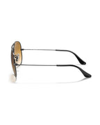 Aviator Large Metal Sunglasses - Gunmetal/Light Brown Gradient - Ray-Ban