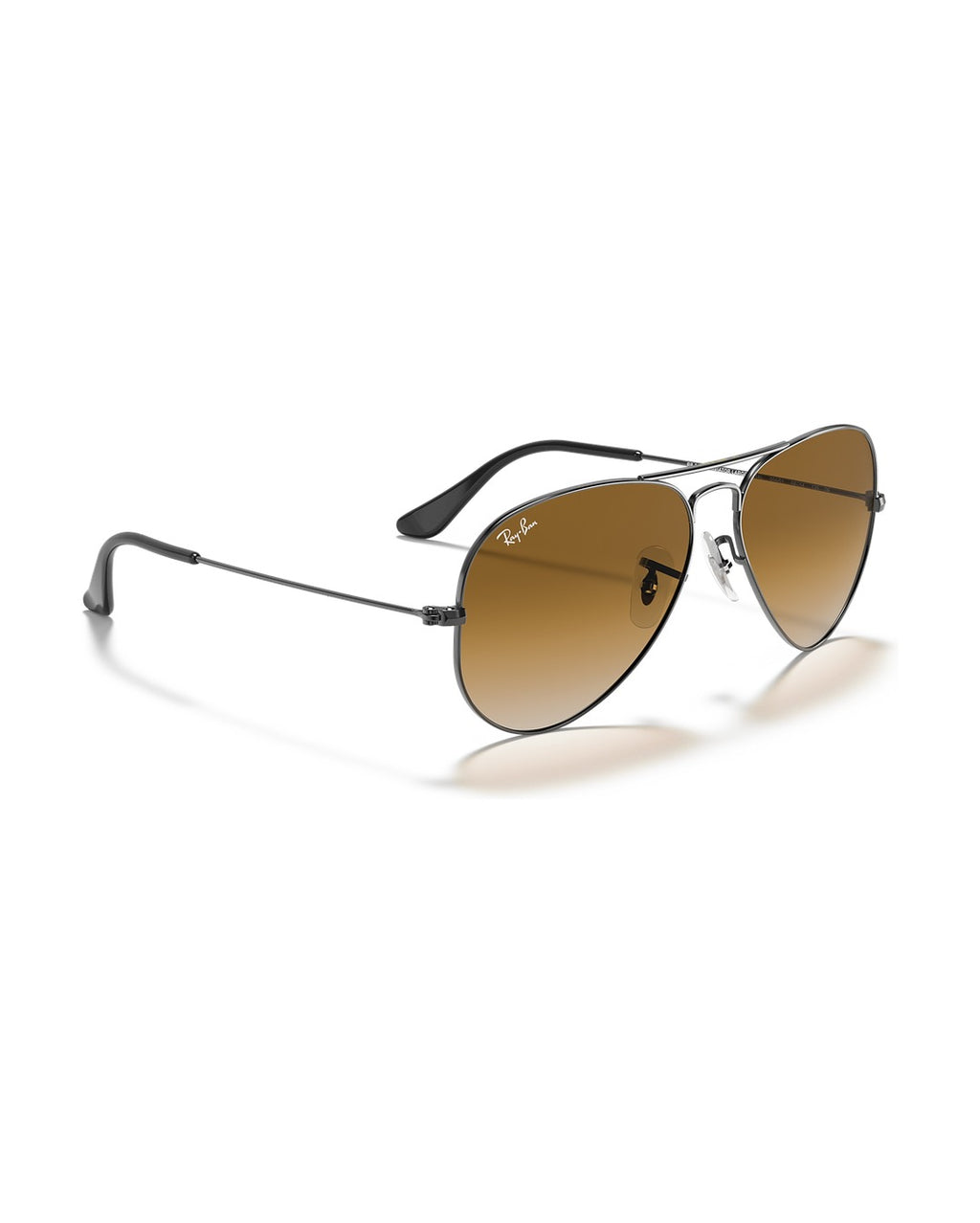 Aviator Large Metal Sunglasses - Gunmetal/Light Brown Gradient - Ray-Ban