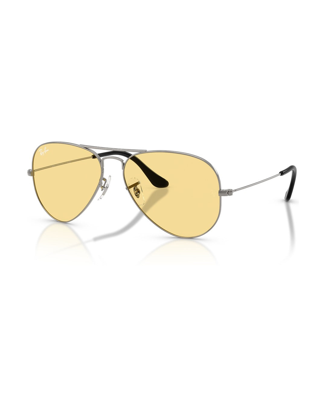 Aviator Large Metal Sunglasses - Gunmetal/Yellow - Ray-Ban
