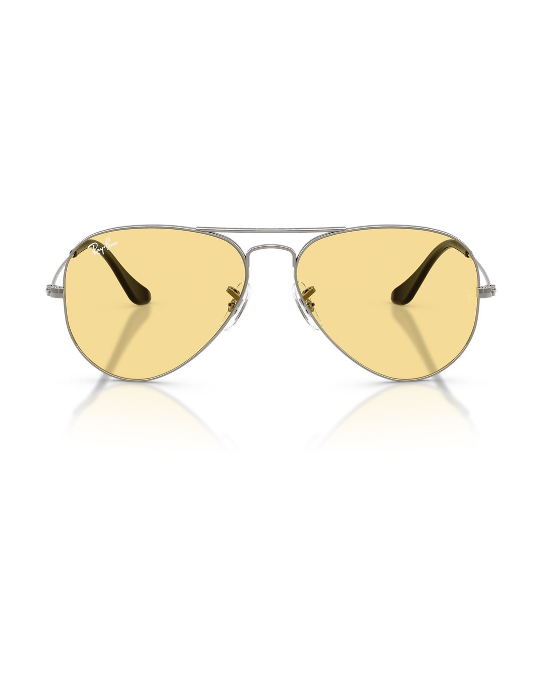 Aviator Large Metal Sunglasses - Gunmetal/Yellow - Ray-Ban