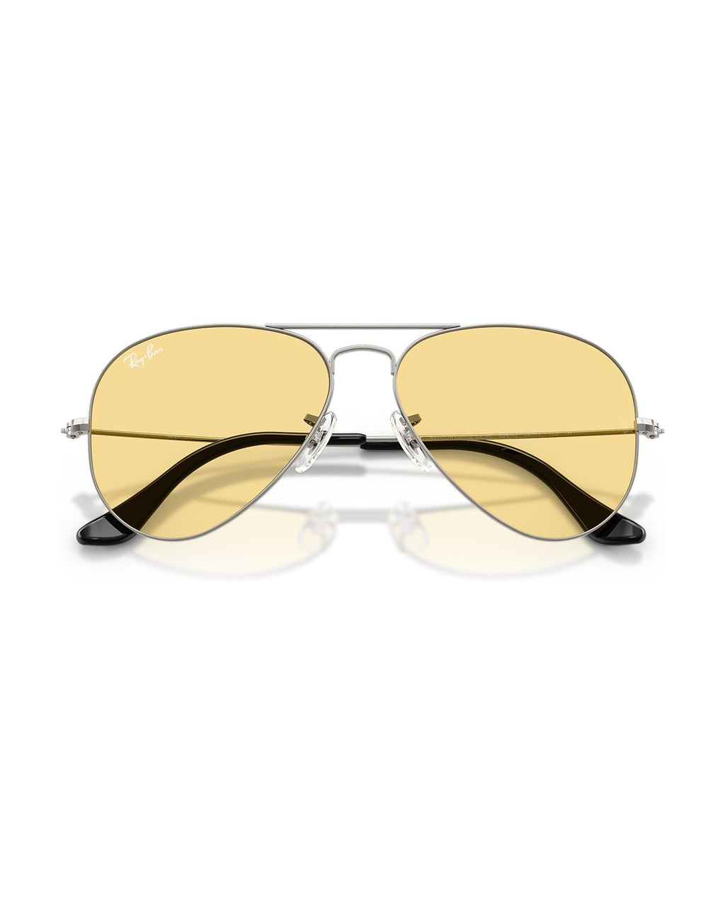 Aviator Large Metal Sunglasses - Gunmetal/Yellow - Ray-Ban