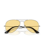 Aviator Large Metal Sunglasses - Gunmetal/Yellow - Ray-Ban