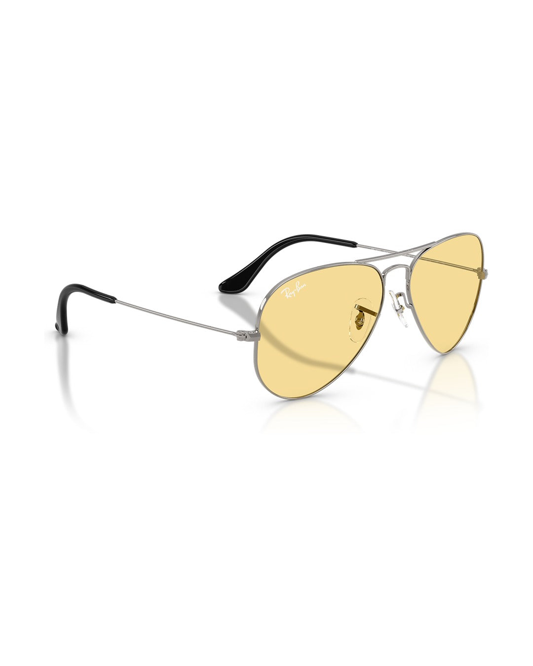 Aviator Large Metal Sunglasses - Gunmetal/Yellow - Ray-Ban