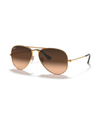 Aviator Large Metal Sunglasses - Light Brown/Solid Color - Ray-Ban