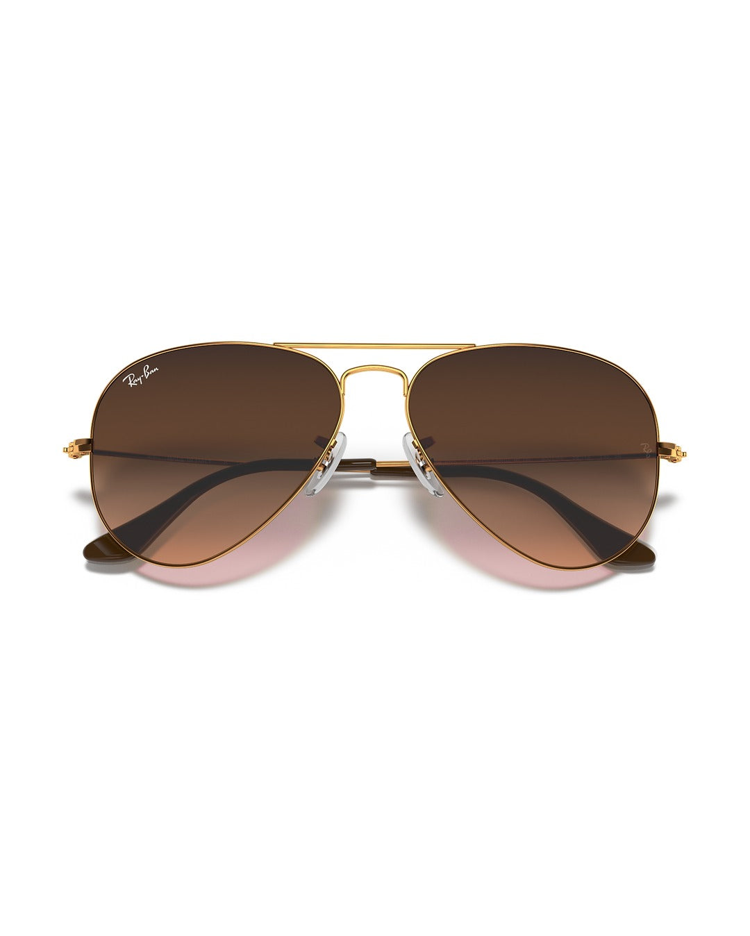 Aviator Large Metal Sunglasses - Light Brown/Solid Color - Ray-Ban