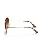 Aviator Large Metal Sunglasses - Light Brown/Solid Color - Ray-Ban