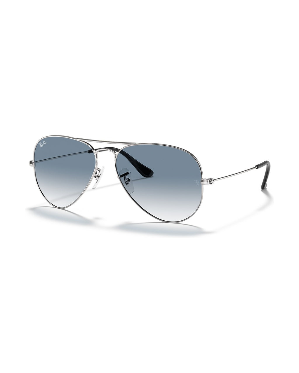 Aviator Large Metal Sunglasses - Silver/Light Blue Gradient - Ray-Ban