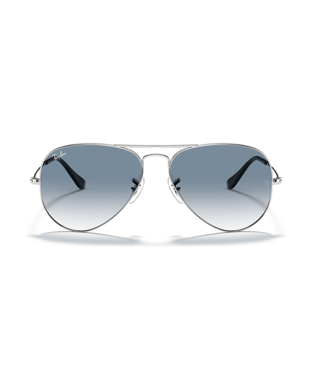 Aviator Large Metal Sunglasses - Silver/Light Blue Gradient - Ray-Ban