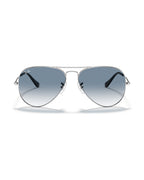 Aviator Large Metal Sunglasses - Silver/Light Blue Gradient - Ray-Ban