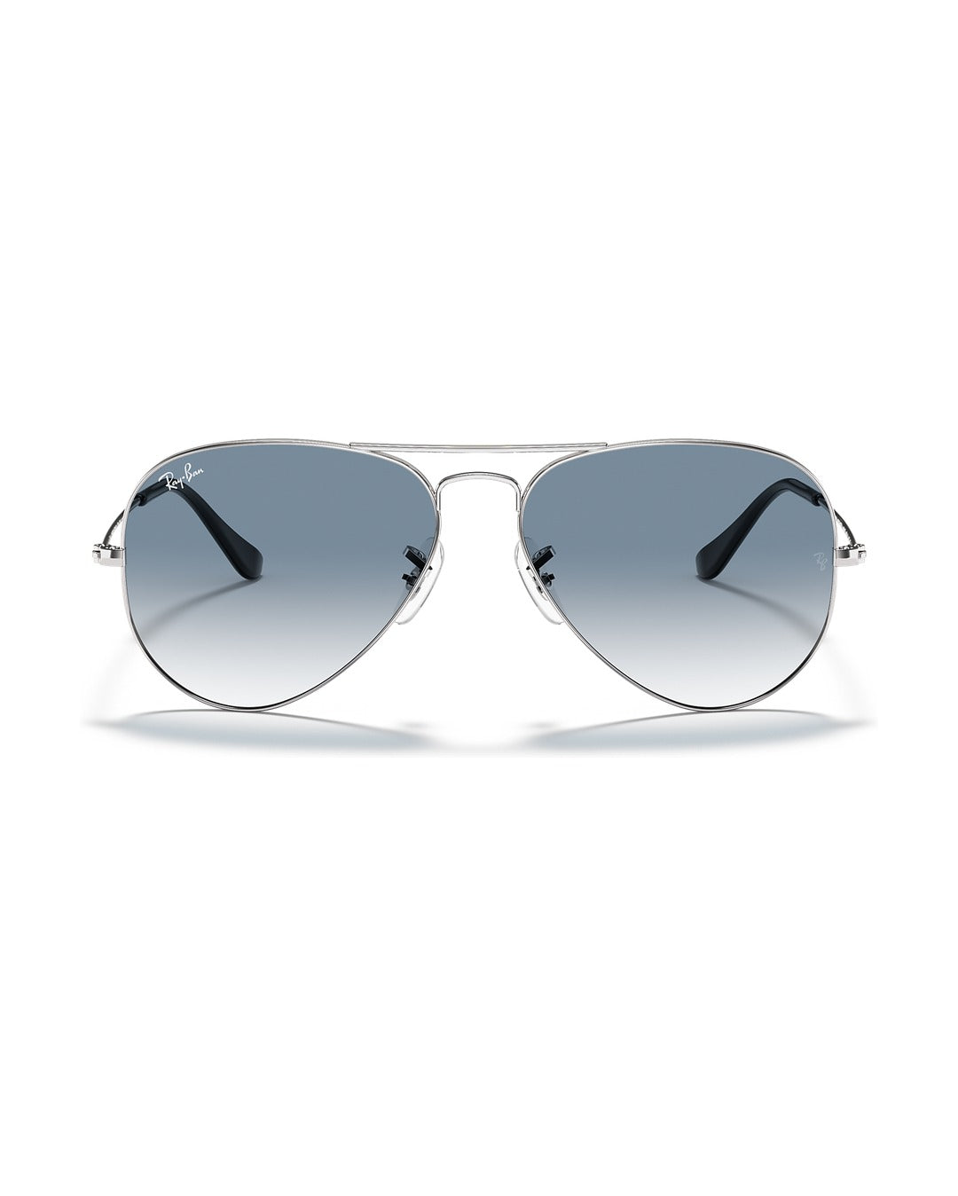 Aviator Large Metal Sunglasses - Silver/Light Blue Gradient - Ray-Ban