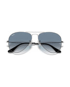 Aviator Large Metal Sunglasses - Silver/Light Blue Gradient - Ray-Ban
