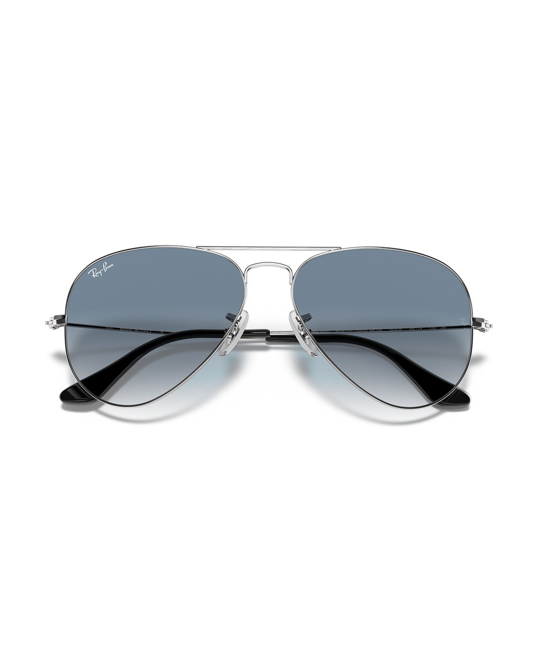 Aviator Large Metal Sunglasses - Silver/Light Blue Gradient - Ray-Ban