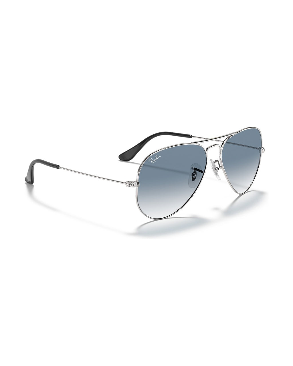 Aviator Large Metal Sunglasses - Silver/Light Blue Gradient - Ray-Ban