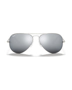 Aviator Large Metal Sunglasses - Silver/Solid Color - Ray-Ban